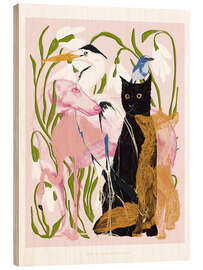Holzbild Tier-Collage - Jenny Liz Rome