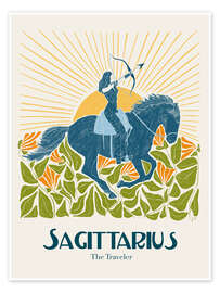 Wandbild Sagittarius - The Traveler - Jenny Liz Rome