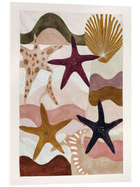 Acrylglasbild Seesterne und Formen