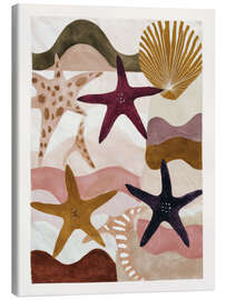 Leinwandbild Seesterne und Formen