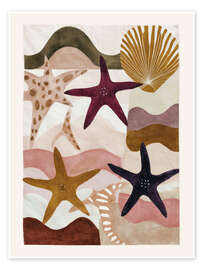 Poster Seesterne und Formen