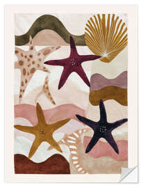 Wandsticker Seesterne und Formen