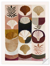 Wandsticker Muscheln und Formen