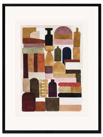 Gerahmter Kunstdruck Stillleben mit Büchern