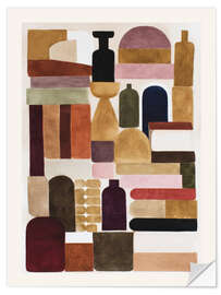 Wandsticker Stillleben mit Büchern