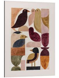 Alubild Stillleben mit Vögeln