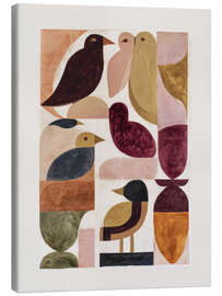 Leinwandbild Stillleben mit Vögeln