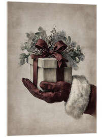 Acrylglasbild Weihnachtsmann-Handschuhe