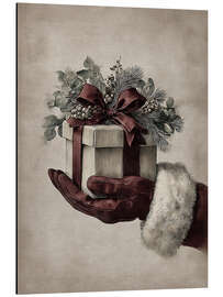 Alubild Weihnachtsmann-Handschuhe