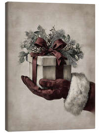 Leinwandbild Weihnachtsmann-Handschuhe