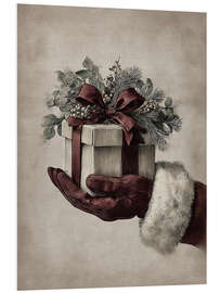 Hartschaumbild Weihnachtsmann-Handschuhe