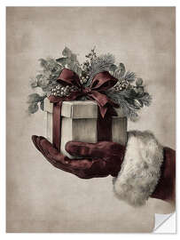 Wandsticker Weihnachtsmann-Handschuhe