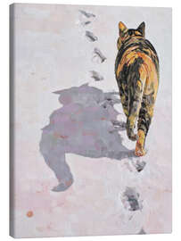 Leinwandbild Pfoten des Winters