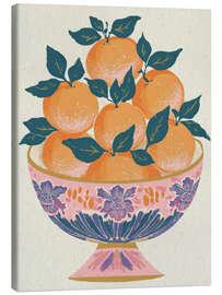 Leinwandbild Schale mit Mandarinen - DejaReve