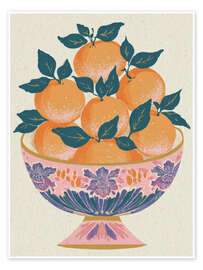 Poster Schale mit Mandarinen - DejaReve