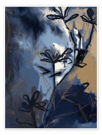 Wandbild Dunkle Landschaft I - Anne Tavoletti