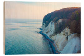 Stampa su legno Chalk cliffs in the evening light - Martin Wasilewski