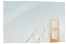 Acrylglasbild Golden Gate Brücke im Nebel - Nathan Larson
