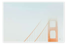 Wandbild Golden Gate Brücke im Nebel - Nathan Larson