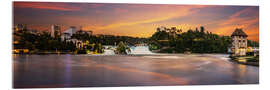 Acrylglasbild Rheinfall Panorama im Sonnenuntergang - Frank Herrmann