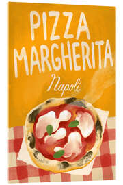 Acrylglasbild Pizza Margherita, Napoli