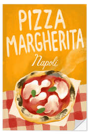 Wandsticker Pizza Margherita, Napoli - Marco Marella