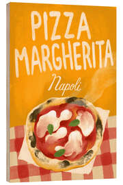 Holzbild Pizza Margherita, Napoli - Marco Marella