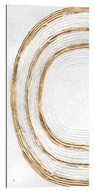 Tableau en plexi-alu White on White With Gold Lines - Chris Paschke