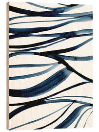 Holzbild Threads of Blue II - Mercedes López Charro