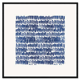 Gerahmter Kunstdruck Indigo-Blütenblätter