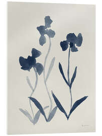 Acrylglasbild Blaue Blumen I - Pamela Munger