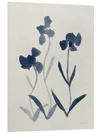 Hartschaumbild Blaue Blumen I