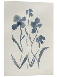 Acrylglasbild Blaue Blumen II - Pamela Munger