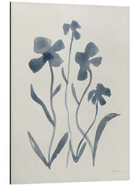 Alubild Blaue Blumen II