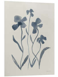 Hartschaumbild Blaue Blumen II