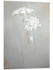 Acrylglasbild Skizze einer weißen Blume II - Danhui Nai