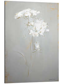 Alubild Skizze einer weißen Blume II - Danhui Nai
