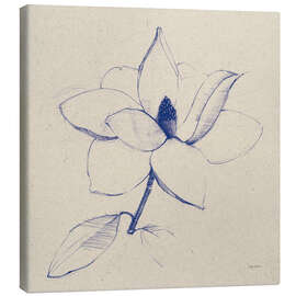 Leinwandbild Blumenskizze in Blau II - Avery Tillmon