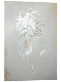 Acrylglasbild Skizze einer weißen Blume I