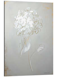 Alubild Skizze einer weißen Blume I