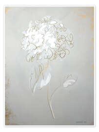 Wandbild Skizze einer weißen Blume I - Danhui Nai