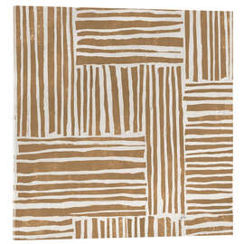 Obraz na szkle akrylowym Woodcut Pattern - Daphne Brissonnet