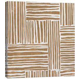 Leinwandbild Holzschnittmuster - Daphne Brissonnet