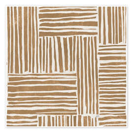 Wandbild Holzschnittmuster - Daphne Brissonnet