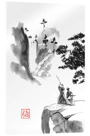 Acrylglasbild Kampf auf dem Felsen