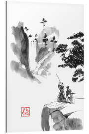 Alubild Kampf auf dem Felsen