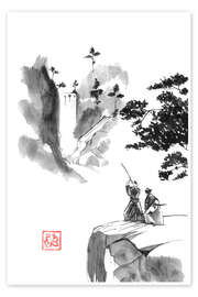 Poster Kampf auf dem Felsen