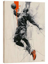 Holzbild Sprung der Kraft