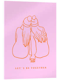 Acrylglasbild Let's be together - Beste Freunde im Winter - Ohkimiko