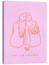 Leinwandbild Let's be together - Beste Freunde im Winter - Ohkimiko